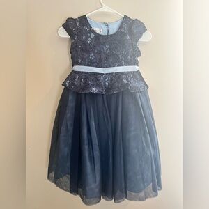 Pippa & Julie Girls Pageant Dress Multilayer Tulle Navy size 6x